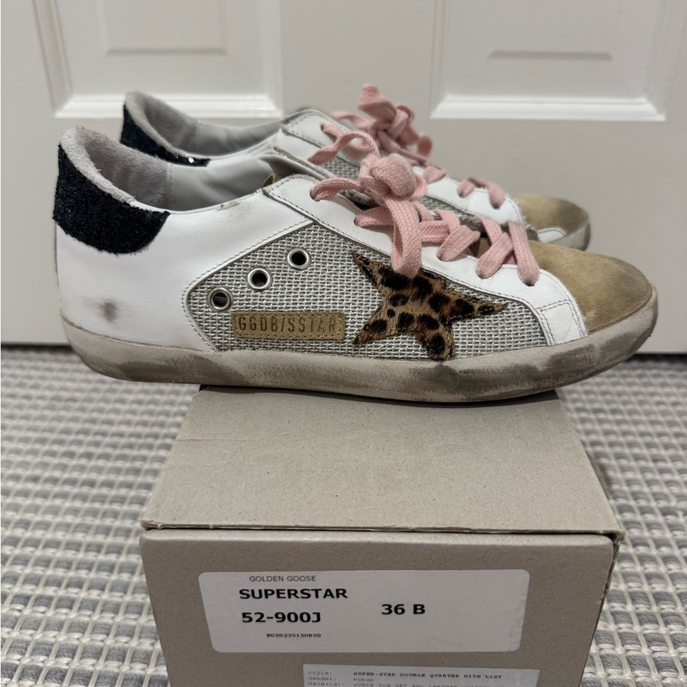 Golden Goose Leopard Superstar Sneaker